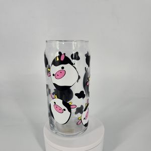 Cow glass cup